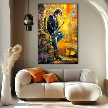 Quadro Stampa su Tela Jazz di Fuoco - CupidoDesign