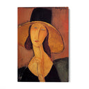 Quadro Stampa su Tela Jeanne Hébuterne con cappello, Amedeo Modigliani - CupidoDesign