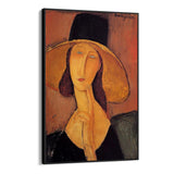 Quadro Stampa su Tela Jeanne Hébuterne con cappello, Amedeo Modigliani - CupidoDesign