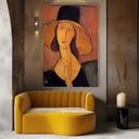 Quadro Stampa su Tela Jeanne Hébuterne con cappello, Amedeo Modigliani - CupidoDesign
