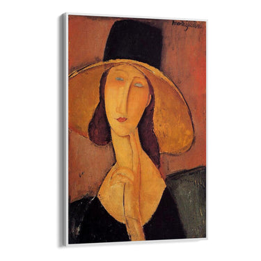 Quadro Stampa su Tela Jeanne Hébuterne con cappello, Amedeo Modigliani - CupidoDesign