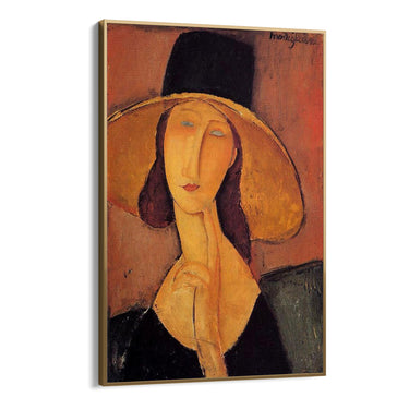 Quadro Stampa su Tela Jeanne Hébuterne con cappello, Amedeo Modigliani - CupidoDesign