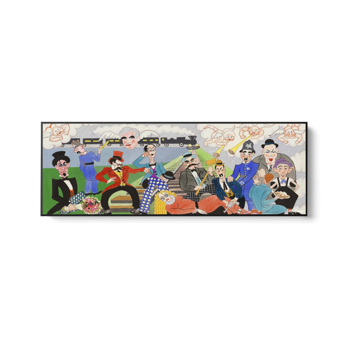 Quadro Stampa su Tela Keystone Cops, John Decker - CupidoDesign