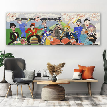 Quadro Stampa su Tela Keystone Cops, John Decker - CupidoDesign