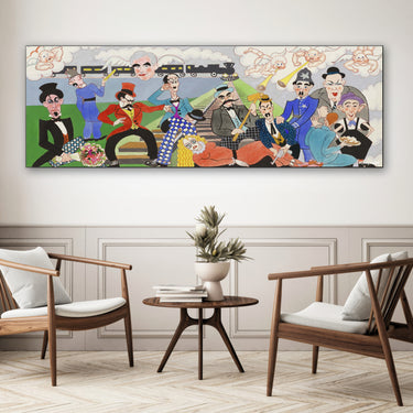 Quadro Stampa su Tela Keystone Cops, John Decker - CupidoDesign