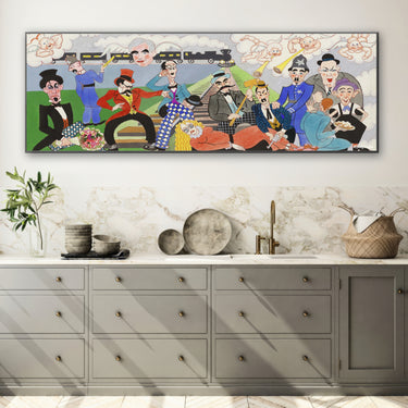 Quadro Stampa su Tela Keystone Cops, John Decker - CupidoDesign