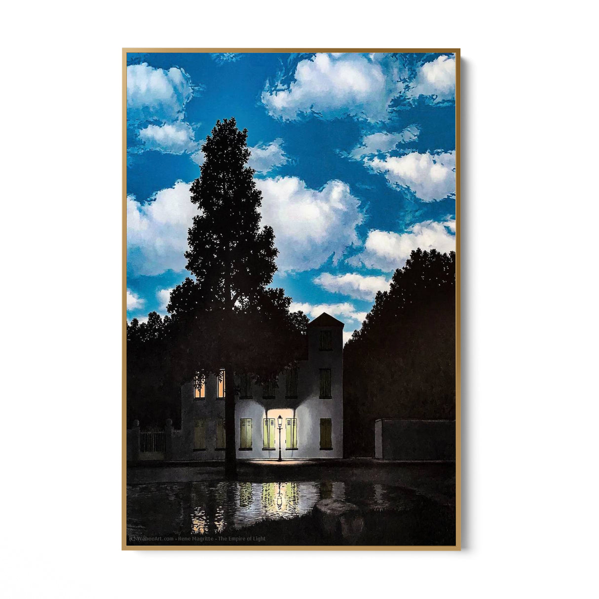 Quadro Stampa su Tela L'impero della luce, René Magritte - CupidoDesign