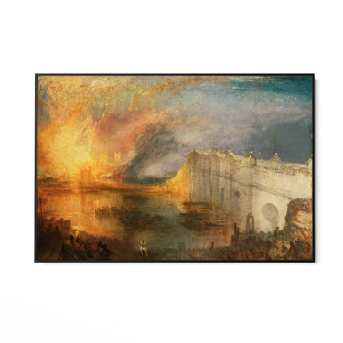 Quadro Stampa su Tela L'incendio delle Camere dei Lord e dei Comuni, William Turner - CupidoDesign
