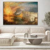 Quadro Stampa su Tela L'incendio delle Camere dei Lord e dei Comuni, William Turner - CupidoDesign