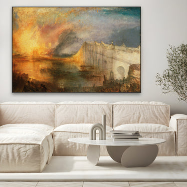 Quadro Stampa su Tela L'incendio delle Camere dei Lord e dei Comuni, William Turner - CupidoDesign