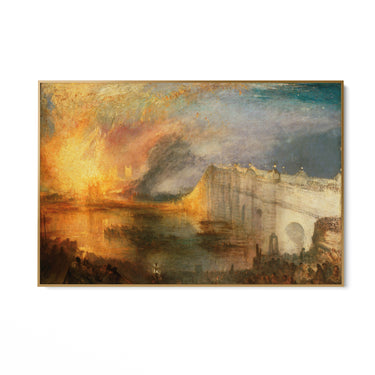 Quadro Stampa su Tela L'incendio delle Camere dei Lord e dei Comuni, William Turner - CupidoDesign