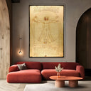 Quadro Stampa su Tela L'uomo Vitruviano, Leonardo da Vinci - CupidoDesign