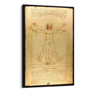 Quadro Stampa su Tela L'uomo Vitruviano, Leonardo da Vinci - CupidoDesign