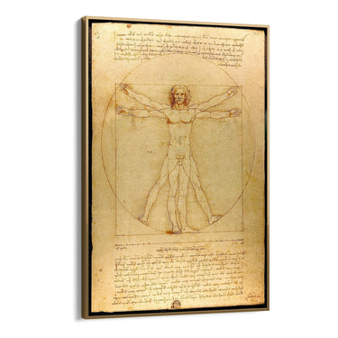 Quadro Stampa su Tela L'uomo Vitruviano, Leonardo da Vinci - CupidoDesign
