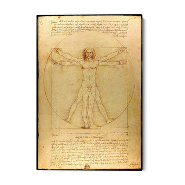 Quadro Stampa su Tela L'uomo Vitruviano, Leonardo da Vinci - CupidoDesign