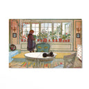 Quadro Stampa su Tela La Finestra fiorita, Carl Larsson - CupidoDesign