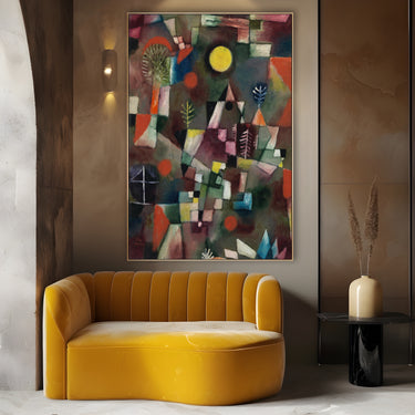 Quadro Stampa su Tela La Luna Piena, Paul Klee - CupidoDesign