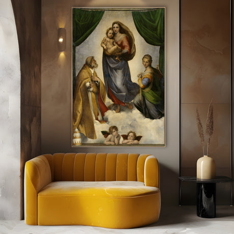 Quadro Stampa su Tela La Madonna Sistina, Raffaello Sanzio - CupidoDesign