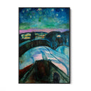 Quadro Stampa su Tela La Notte Stellata, Edvard Munch - CupidoDesign