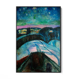 Quadro Stampa su Tela La Notte Stellata, Edvard Munch - CupidoDesign