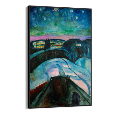 Quadro Stampa su Tela La Notte Stellata, Edvard Munch - CupidoDesign
