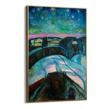 Quadro Stampa su Tela La Notte Stellata, Edvard Munch - CupidoDesign