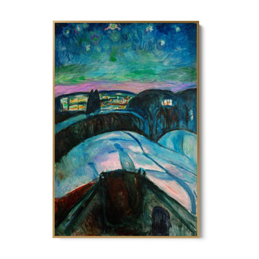 Quadro Stampa su Tela La Notte Stellata, Edvard Munch - CupidoDesign