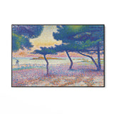 Quadro Stampa su Tela La Plage de Saint-Clair, Henri Edmond Cross - CupidoDesign