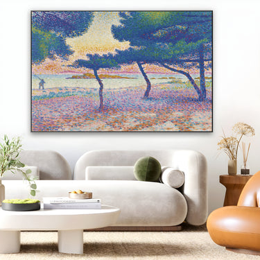 Quadro Stampa su Tela La Plage de Saint-Clair, Henri Edmond Cross - CupidoDesign