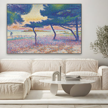 Quadro Stampa su Tela La Plage de Saint-Clair, Henri Edmond Cross - CupidoDesign
