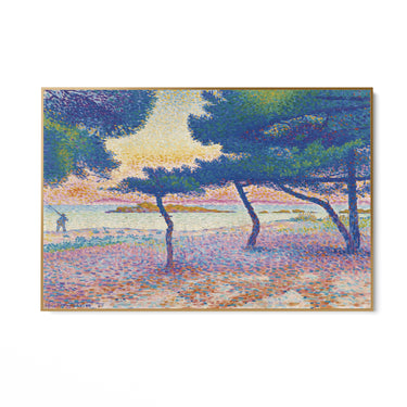 Quadro Stampa su Tela La Plage de Saint-Clair, Henri Edmond Cross - CupidoDesign