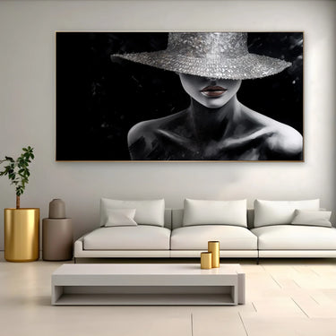 Quadro Stampa su Tela La dama nera - CupidoDesign