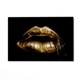 Spezielle goldene Lippen