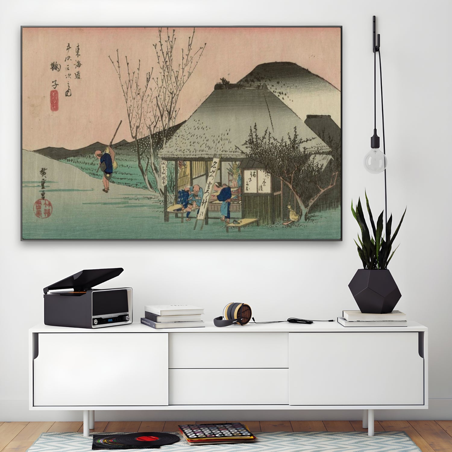 Quadro Stampa su Tela La casa del te, Utagawa Hiroshige - CupidoDesign