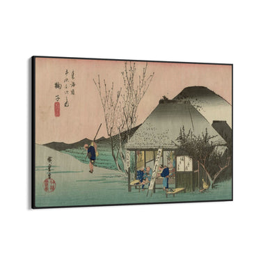 Quadro Stampa su Tela La casa del te, Utagawa Hiroshige - CupidoDesign