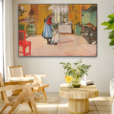 Quadro Stampa su Tela La cucina, Carl Larsson - CupidoDesign