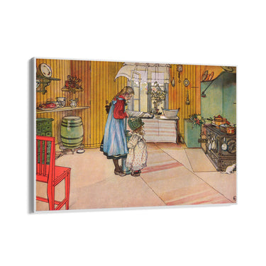 Quadro Stampa su Tela La cucina, Carl Larsson - CupidoDesign