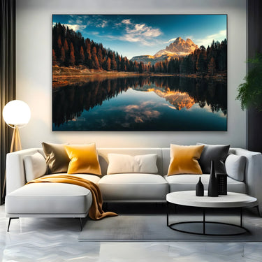 Quadro Stampa su Tela Lago Antorno, Dolomiti - CupidoDesign