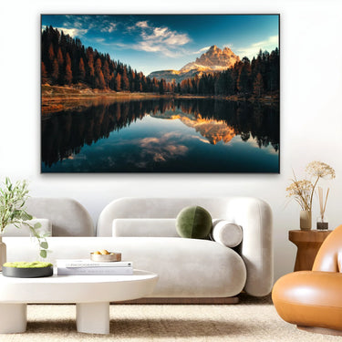 Quadro Stampa su Tela Lago Antorno, Dolomiti - CupidoDesign