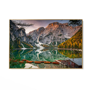 Quadro Stampa su Tela Lago di Braies - CupidoDesign