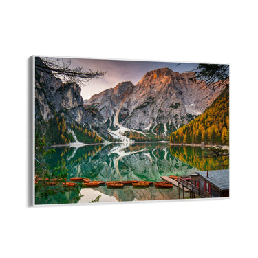Quadro Stampa su Tela Lago di Braies - CupidoDesign