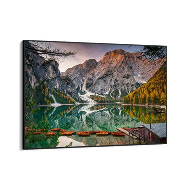 Quadro Stampa su Tela Lago di Braies - CupidoDesign