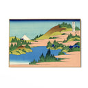 Quadro Stampa su Tela Lago di Hakone nella provincia di Segami, Katsushika Hokusai - CupidoDesign