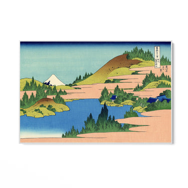 Quadro Stampa su Tela Lago di Hakone nella provincia di Segami, Katsushika Hokusai - CupidoDesign