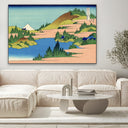 Quadro Stampa su Tela Lago di Hakone nella provincia di Segami, Katsushika Hokusai - CupidoDesign