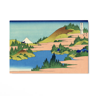 Quadro Stampa su Tela Lago di Hakone nella provincia di Segami, Katsushika Hokusai - CupidoDesign