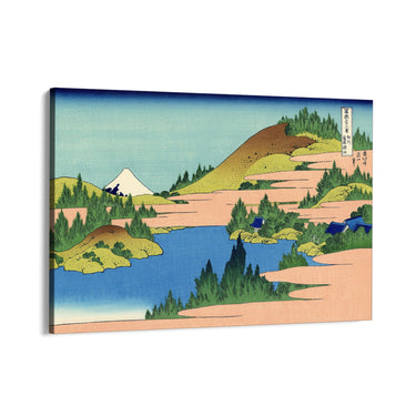 Quadro Stampa su Tela Lago di Hakone nella provincia di Segami, Katsushika Hokusai - CupidoDesign