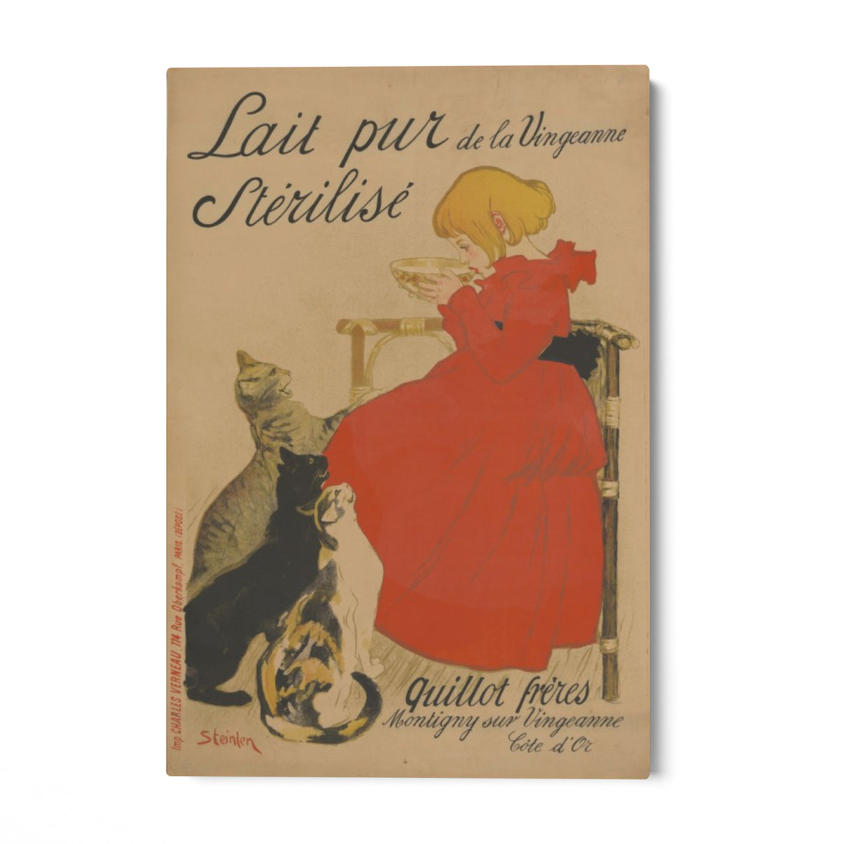 Quadro Stampa su Tela Lait pur stérilisé, Théophile Steinlen - CupidoDesign