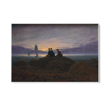 Quadro Stampa su Tela La luna sorge dal mar, Caspar David Friedrich - CupidoDesign
