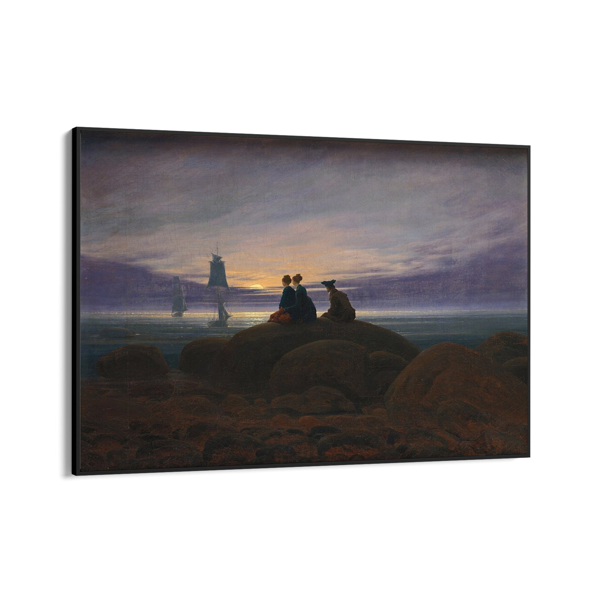 Quadro Stampa su Tela La luna sorge dal mar, Caspar David Friedrich - CupidoDesign